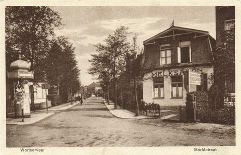 Wormerveer - Marktstraat - melksalon - ongelopen, Verzamelen, Ansichtkaarten | Nederland, Ongelopen, Utrecht, 1920 tot 1940, Verzenden
