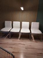 4 Crème Stoelen gratis Gebruikt, Zitten Prima!, Huis en Inrichting, Ophalen, Gebruikt, Vier