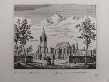 21 / Kerk van Warmont - Warmond Gravure uit 1732 beschikbaar voor biedingen