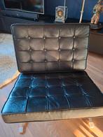 Barcelona Stoel luxe uitvoering + Voetenbank - Nieuwstaat, Huis en Inrichting, Stoelen, Zwart, Nieuw, Ophalen of Verzenden, Leer