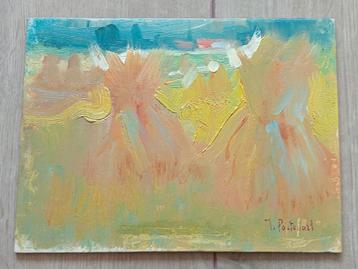 Post impressionistisch, olie op paneel -Jeanne Portenart beschikbaar voor biedingen