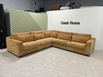 GRATIS LEVERING Z.G.A.N ribstof hoekbank 355x335 Gereinigd, Huis en Inrichting, Banken | Bankstellen, 250 tot 300 cm, Ophalen of Verzenden
