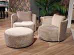 Showroommodel Rolando Fauteuil set, Huis en Inrichting, Fauteuils, Ophalen, Nieuw, 75 tot 100 cm, Stof