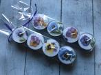 Partij waxinelichtjes viooltjes en magnolia, Ophalen of Verzenden