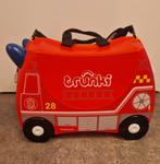 Koffer Trunki Ride-On Kinderkoffer Frank de Brandweerwagen, Sieraden, Tassen en Uiterlijk, Koffers, Hard kunststof, Minder dan 50 cm