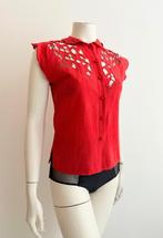 emmanuelle khanh vintage blouse 36, Ophalen of Verzenden, Zo goed als nieuw, Maat 36 (S), Rood