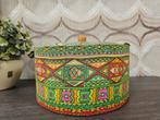 Retro ronde naaibox met inzet  vintage naaidoos, Verzamelen, Retro, Ophalen of Verzenden, Huis en Inrichting