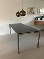 tafel grijs betonplex blad en rvs frame 210 x 90 x 75,5., Ophalen, Gebruikt, 200 cm of meer, 50 tot 100 cm