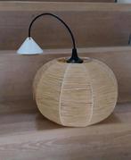 Vintage hanglamp, Raffia, jaren 70, Ophalen of Verzenden, Zo goed als nieuw, Minder dan 50 cm