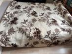 Zeer grote merino wollen deken dekbed bloemen 220-200cm 2p, Huis en Inrichting, Slaapkamer | Beddengoed, Gebruikt, Wit, Tweepersoons