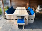 Steigerhout Tuinset met stoelen en bank gratis krukje, Tuin en Terras, Tuinsets en Loungesets, Tuinset, Ophalen of Verzenden, Bank