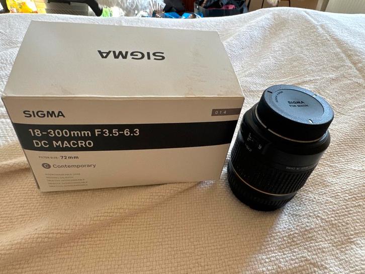 Sigma 18-300mm F3.5-6.3 DC Macro Nikon Lens, Audio, Tv en Foto, Fotografie | Lenzen en Objectieven, Zo goed als nieuw, Macrolens