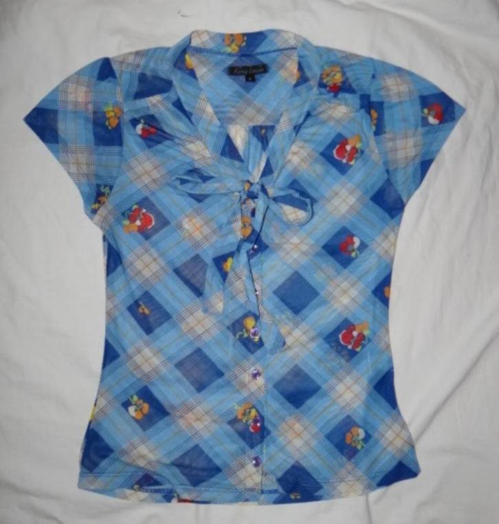 Leuke blauw/witte KING LOUIE blouse, Kleding | Dames, Blouses en Tunieken, Gedragen, Maat 36 (S), Blauw, Ophalen