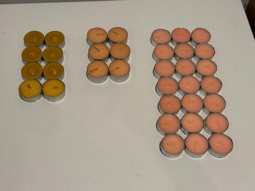 Waxinelichtjes diverse kleuren, Huis en Inrichting, Woonaccessoires | Kandelaars en Kaarsen, Zo goed als nieuw, Kaars, Minder dan 25 cm