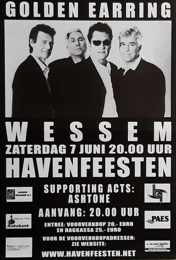 Golden Earring A-3 Concertposter Havenfeesten Wessem 2008 beschikbaar voor biedingen