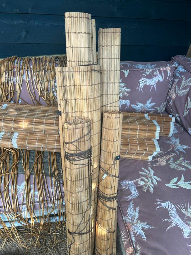 Bamboe Lamellen zowel als set of los te koop, Huis en Inrichting, Stoffering | Gordijnen en Lamellen, Gebruikt, 200 cm of meer