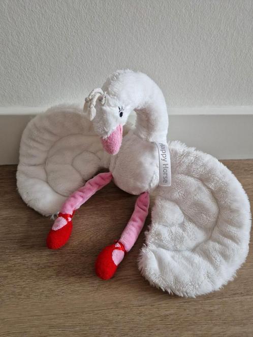 Knuffeldoekje zwaan Swan Sophie Happy Horse wit K8136, Kinderen en Baby's, Speelgoed | Knuffels en Pluche, Zo goed als nieuw, Ophalen of Verzenden