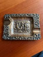 Vintage verzilverde gegraveerde asbak, Antiek en Kunst, Antiek | Overige Antiek, Ophalen of Verzenden
