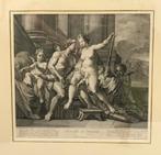 Gravure Hercule et Omphale - Johann Daniel Hertz Joh. Gouf., Antiek en Kunst, Ophalen of Verzenden