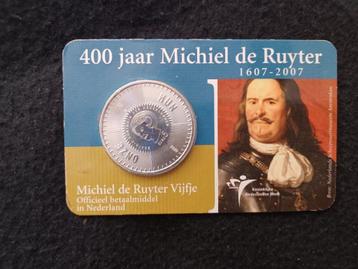  Herdenkings munt 400 jaar Michiel de Ruyter beschikbaar voor biedingen