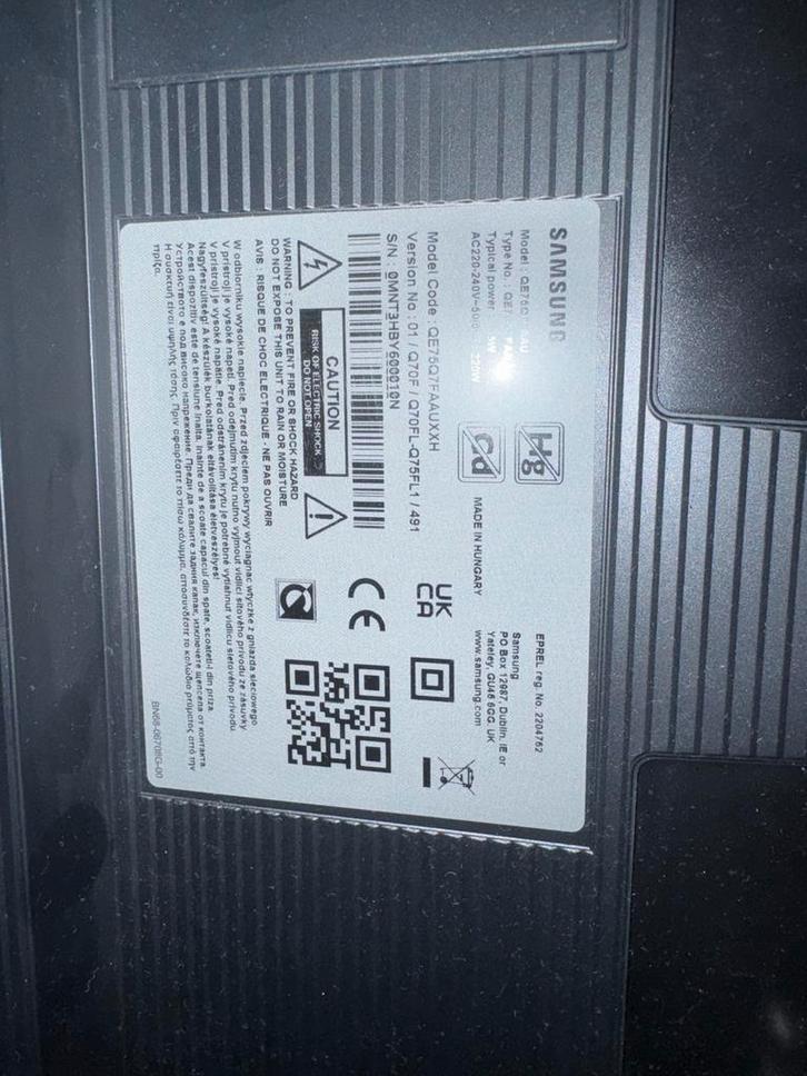 Defecte Samsung Smart TV 75 inch- Onderdelen of Reparatie, Audio, Tv en Foto, Televisies, Niet werkend, QLED, 100 cm of meer, 4k (UHD)