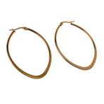 Ø50mm Oorbellen Dames - Verguld RVS - Ovale Oorringen, Overige materialen, Hangers, Birgitta-Gracht 33, 6465 EL Kerkrade, Nederland