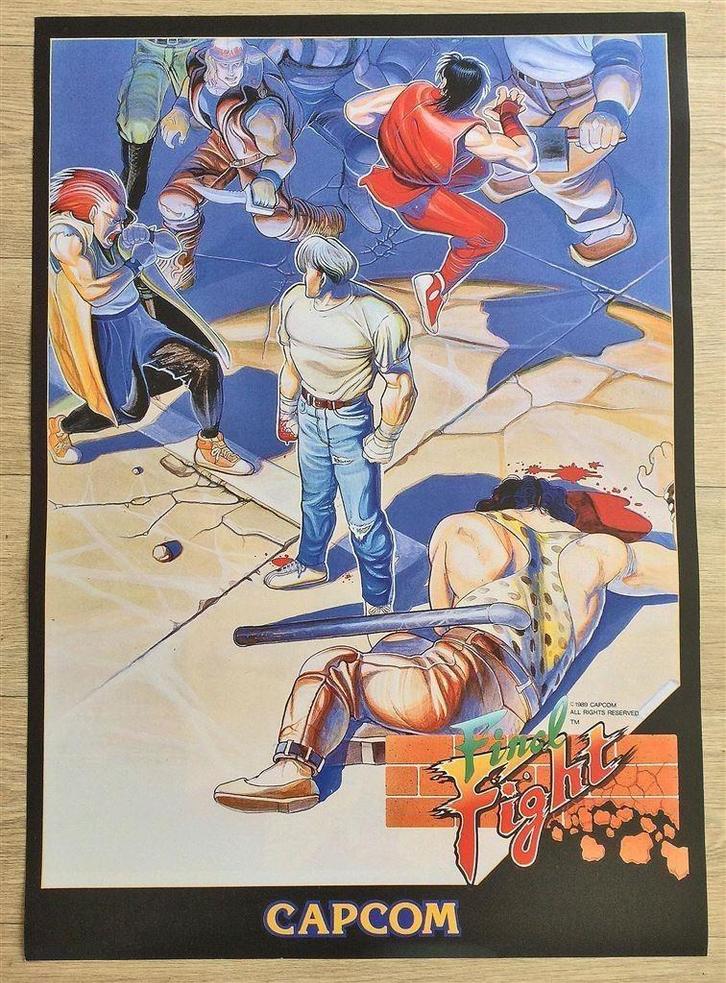 FINAL FIGHT CAPCOM Retro Arcade POSTER, Verzamelen, Posters, Nieuw, Film en Tv, A1 t/m A3, Verzenden
