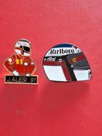 Formule I , JEAN ALESI + HELM . Emaille pins, Verzamelen, Speldjes, Pins en Buttons, Verzenden, Zo goed als nieuw, Sport, Speldje of Pin
