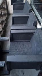 Tuin/balkon set, Tuin en Terras, Tuinsets en Loungesets, Ophalen, 4 zitplaatsen, Gebruikt, Rotan