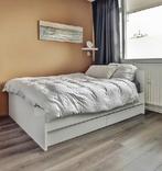 Bed met lades en matras., Huis en Inrichting, Ophalen, Gebruikt, Wit, 140 cm