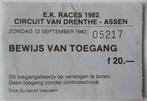 TT Assen gebruikte entree kaarten Div. Nederland 1982 - 2010, Ophalen, Gebruikt, Motoren