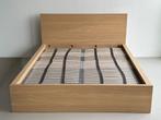 Bed 160x200, incl lattenbodem - Ikea Malm, Huis en Inrichting, Slaapkamer | Bedden, Ophalen, Bruin, Tweepersoons, Zo goed als nieuw