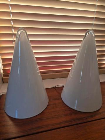 2 vintage SCE glazen design teepee lampen  beschikbaar voor biedingen