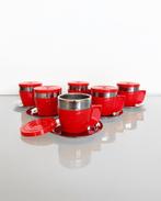 Set van zes vintage Italiaanse espresso cups thermos, Ophalen of Verzenden, Overige stijlen, Kop(pen) en/of Schotel(s)