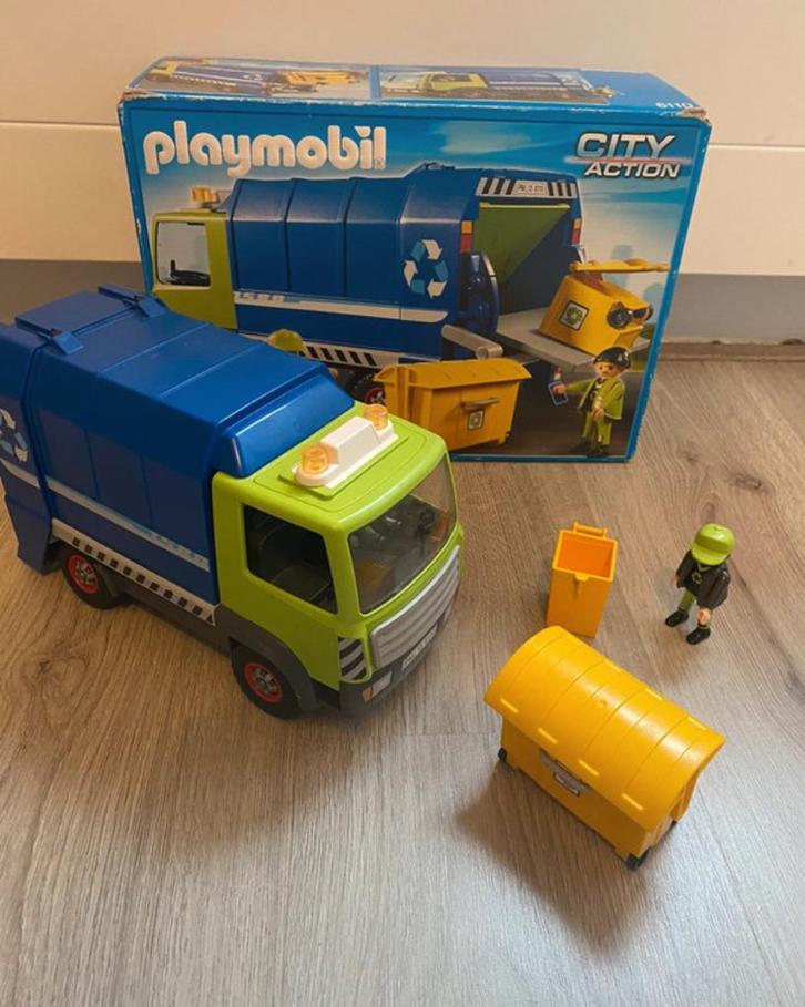 Playmobil Vuilniswagen 6110, Kinderen en Baby's, Speelgoed | Overig, Gebruikt, Jongen of Meisje, Ophalen of Verzenden