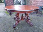 Biedermeier mahonie eettafel, spinnekoppoot, druiventrossen., Antiek en Kunst, Antiek | Meubels | Tafels, Ophalen
