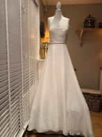 Prachtige witte a lijn trouwjurk, Ophalen of Verzenden, Gedragen, Wit, Trouwjurk
