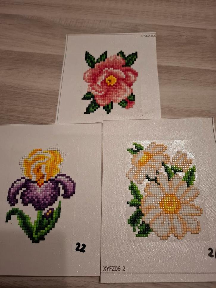 Diamond Painting Bloemen - Klaar!, Hobby en Vrije tijd, Knutselen, Nieuw, Knutselwerk, Ophalen of Verzenden