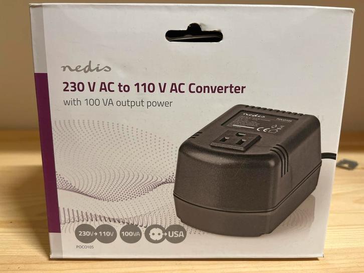 230V naar 110V Converter - Nieuw in Doos!, Audio, Tv en Foto, Converters, Nieuw, Ophalen of Verzenden