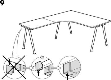 Ikea Galant onderdelen buro wit - afbeelding 9