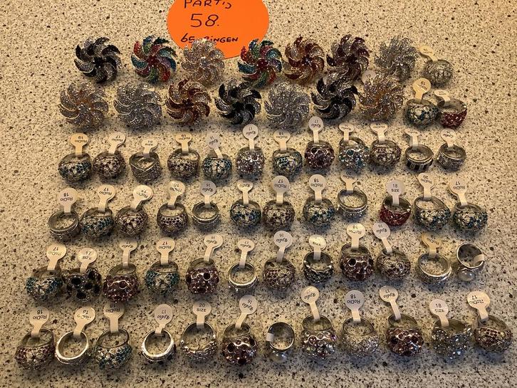 Partij nieuwe ringen voor bodemprijs (p-58), Sieraden, Tassen en Uiterlijk, Ringen, Nieuw, Dame, Ophalen of Verzenden