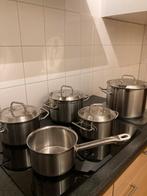 Pannenset + soeppan van het merk SIGG - RVS, Ophalen, Inductieplaat, Pannenset, Zo goed als nieuw
