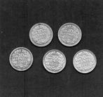 Setje Zilveren Dubbeltjes 1935-1939 Koningin Wilhelmina (19), Postzegels en Munten, Munten | Nederland, Setje, Zilver, Ophalen of Verzenden