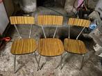 3 vintage formica stoeltjes, Huis en Inrichting, Stoelen, Ophalen, Overige materialen, Gebruikt, Drie