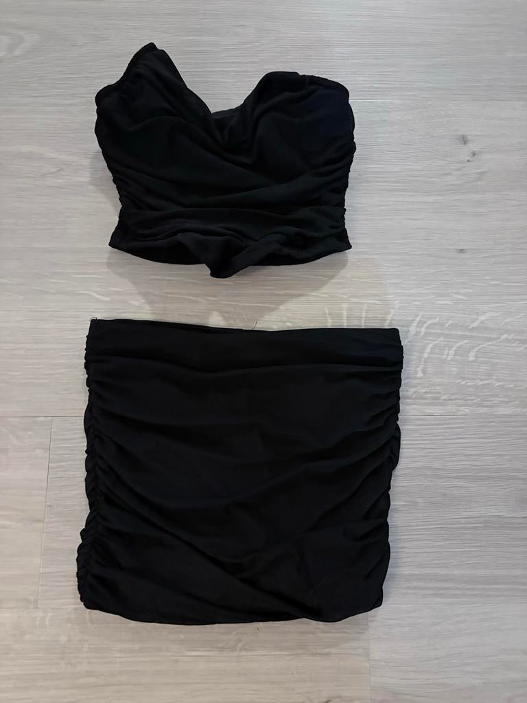 Shein Co-ord Set - Zwart - Maat XS, Zwart, Ophalen of Verzenden, Zo goed als nieuw, Maat 34 (XS) of kleiner