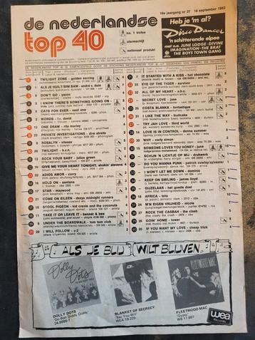 Nederlandse Top 40 - 18 Sept 1982 beschikbaar voor biedingen