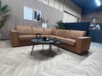 Industriële Cognac Hoekbank - 261 x 261 / NU €650, Huis en Inrichting, Ophalen, 250 tot 300 cm, Leer, Zo goed als nieuw