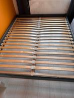 Metalen Bedframe Ikea160x200, Huis en Inrichting, Ophalen, Gebruikt, Zwart, Tweepersoons