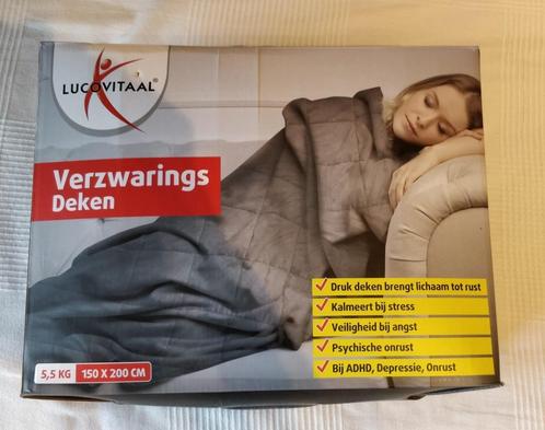 Verzwaringsdeken, Huis en Inrichting, Slaapkamer | Beddengoed, Zo goed als nieuw, Deken of Dekbed, Eenpersoons, Grijs, Ophalen of Verzenden