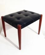 Deens vintage teak voetenbank jaren 60 mid century design, Gebruikt, -, -, 50 tot 75 cm